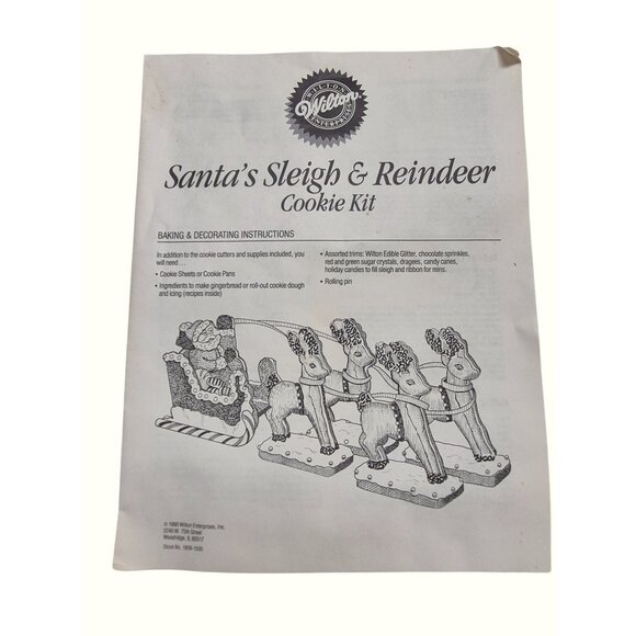 Wilton Santas Sleigh & Reindeer Cookie Kit Includes Cutters & Decorating Tools - Picture 7 of 7